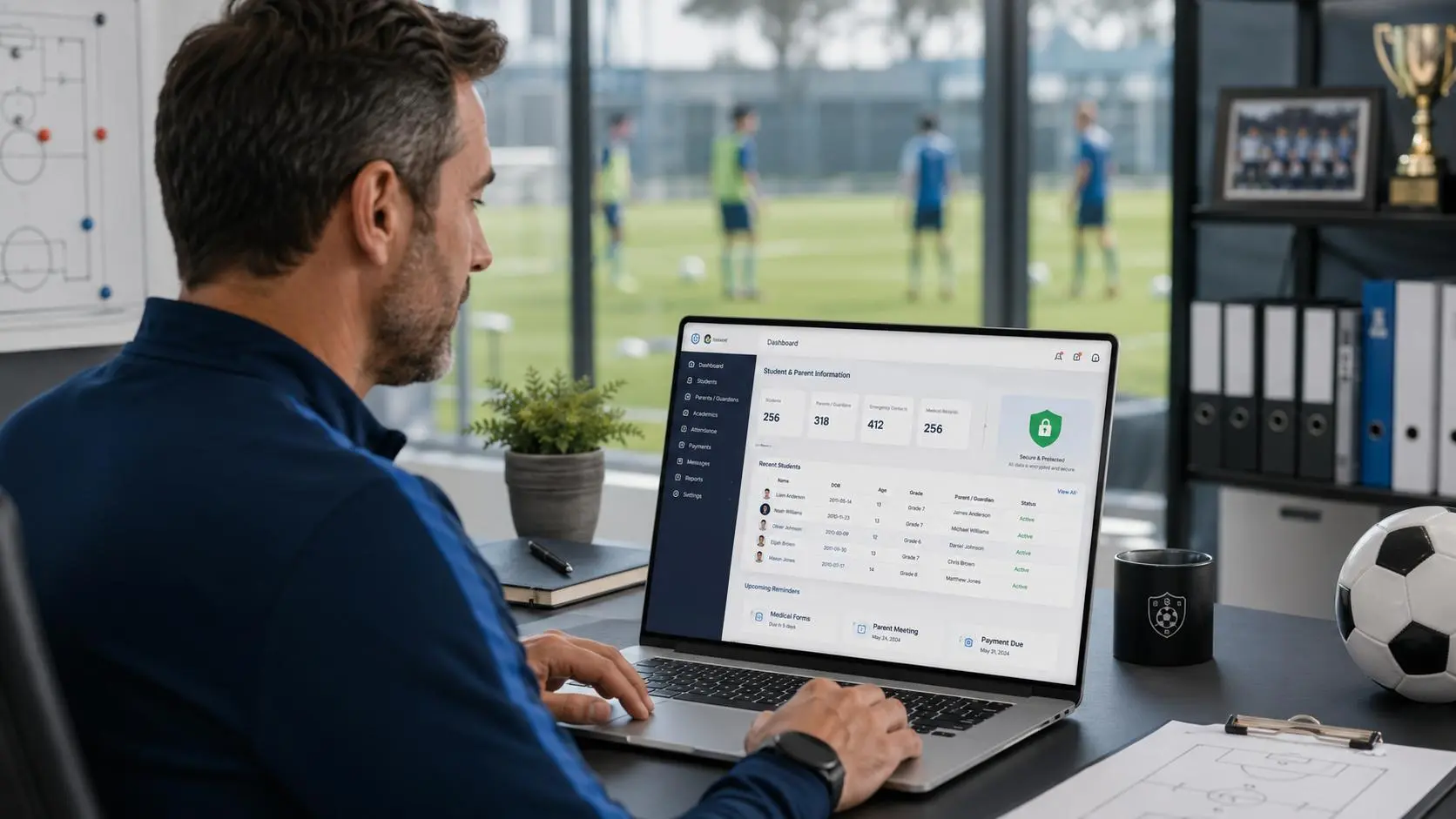Sports academy CRM for managing enquiries, trials and enrollments